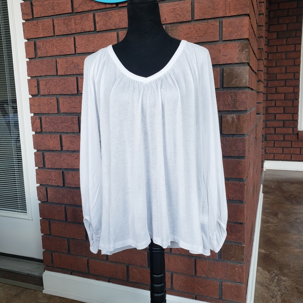 Old Navy LS Top, White, Women's L, NWT